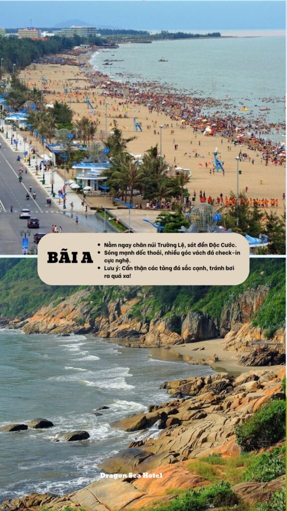 Bãi tắm Sầm Sơn A gần núi Trường Lệ