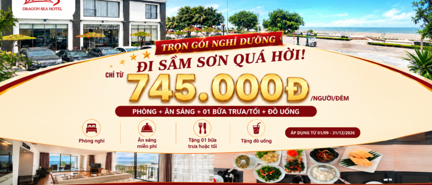 Dragon Sea Hotel Sầm Sơn – Combo nghỉ dưỡng từ 745.000đ
